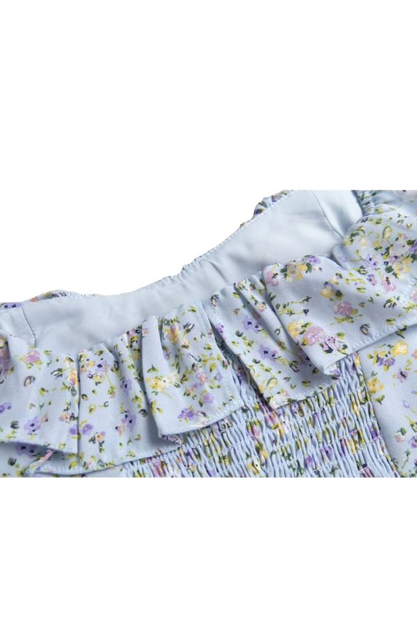 Daisy  Short Sleeve Printed Dress For Sale - Image 3