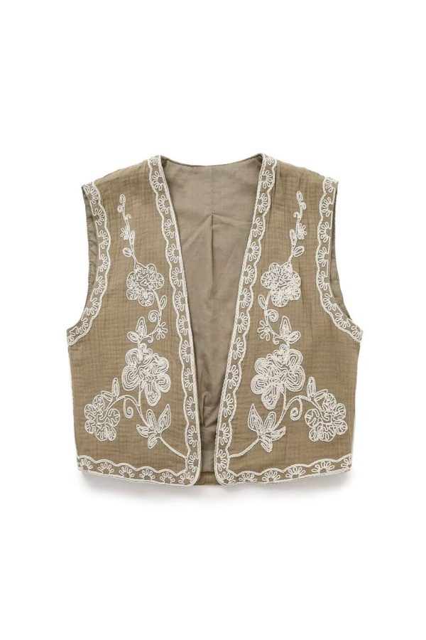 Ruby  Short Embroidered Tank Top Sale - Image 3