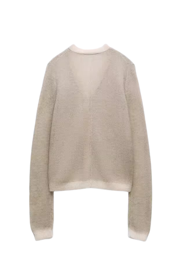 Charlotte  V-Neck Knitted Button-Up Cardigan Online Sale - Image 2