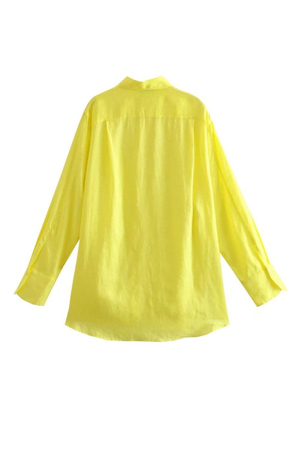‘Alyona’ Long-sleeved  Button-up Shirt (3 Colors) For Cheap - Image 4