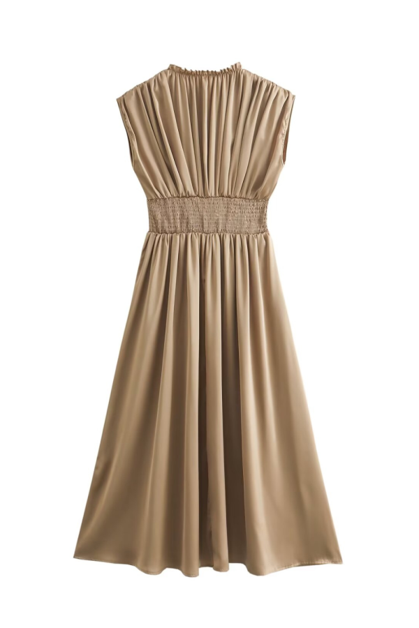 Isabelle   High Waist Temperament Pleated Dress Supply - Image 2