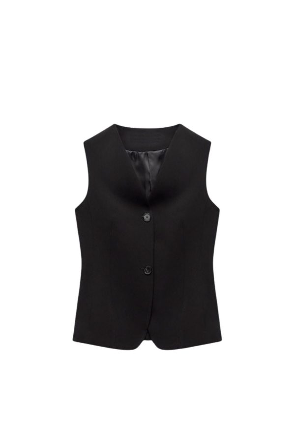 Isabelle  V-neck Short Vest For Sale
