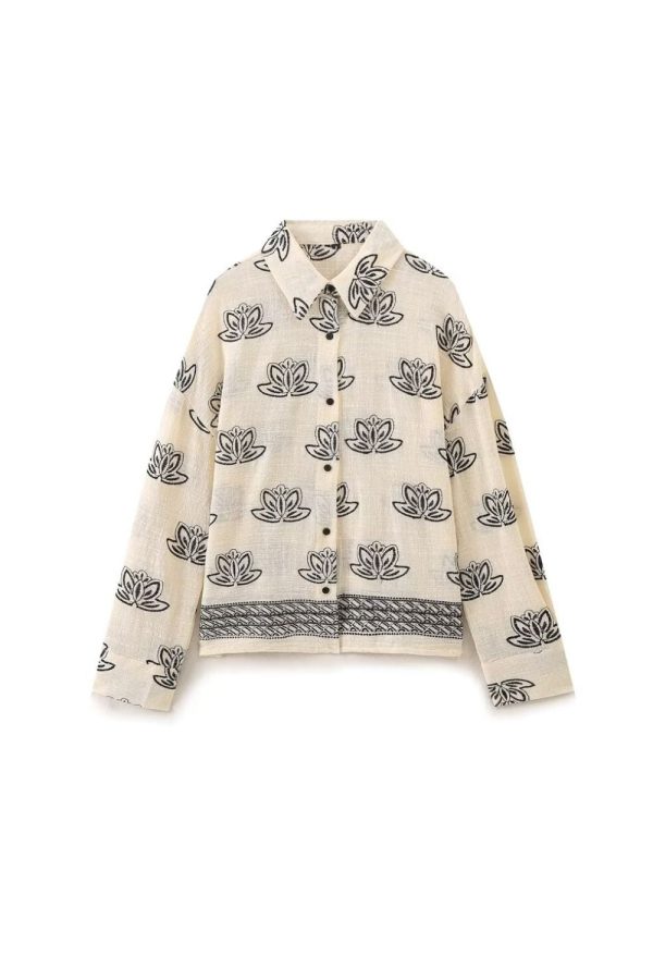 ‘Yaroslava’ Vacation-Style Shirt & Casual Pants Cheap - Image 2