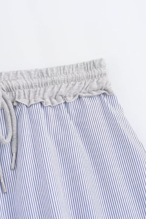 ‘Abigail’ Striped Patchwork Shorts Online Sale - Image 4