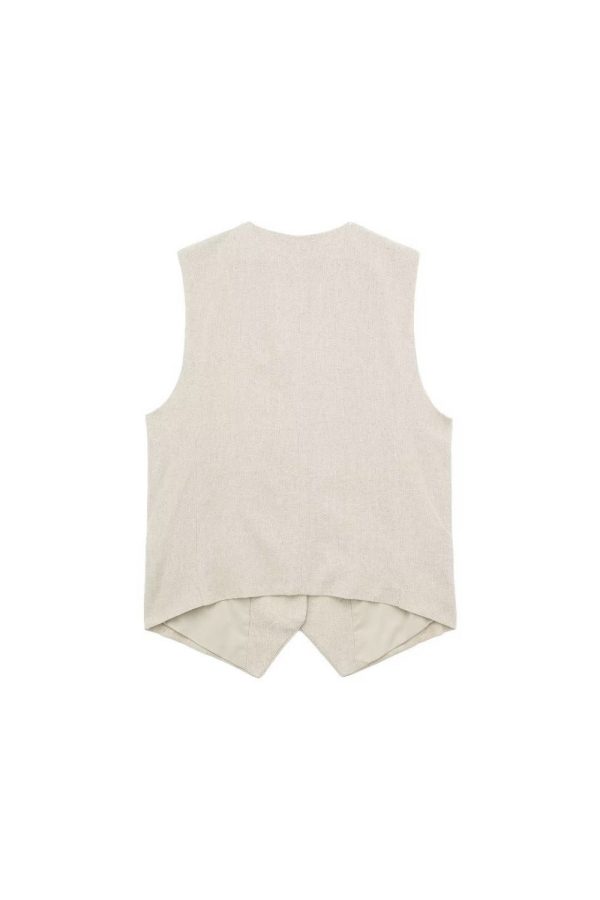Isabelle  linen blended custom vest casual shorts (eight colour) Cheap - Image 5