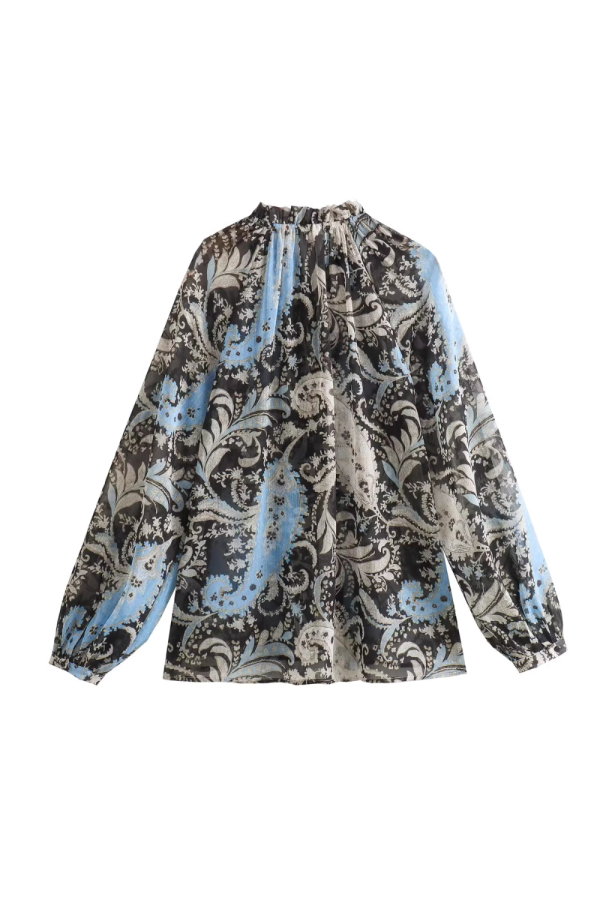 Tracey  Floral Long Sleeve Chiffon Blouse Discount