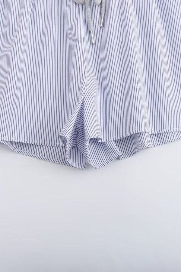‘Abigail’ Striped Patchwork Shorts Online Sale - Image 5