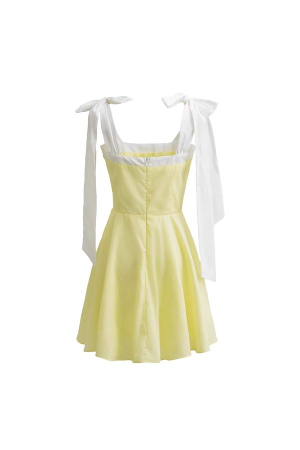 Tahlia  Bow Tie Tank Straps A-Line Midi Dress （2 color） For Discount - Image 3