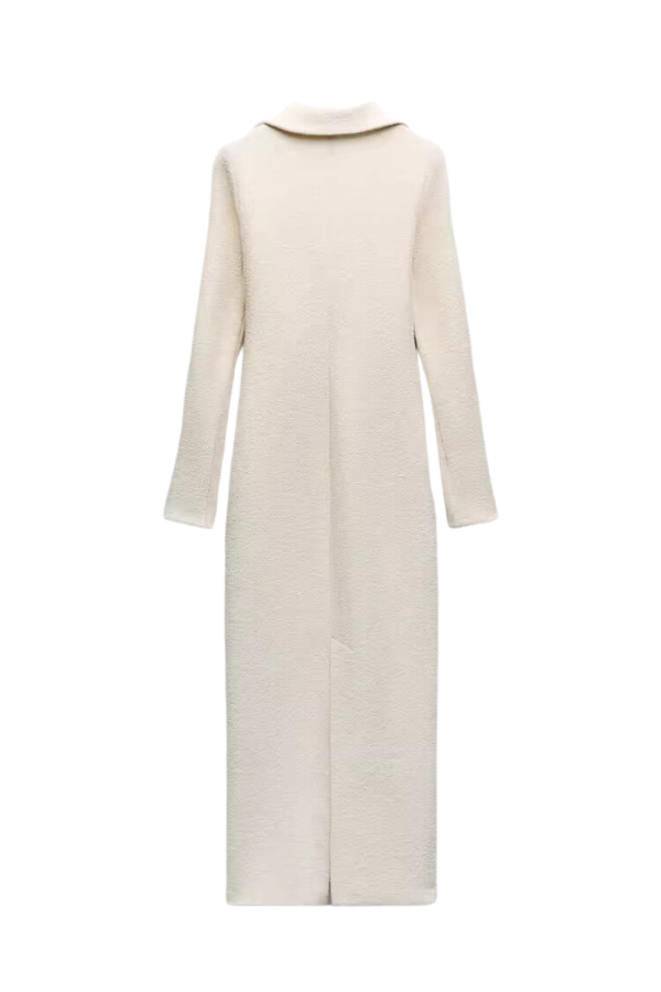 Fern  Collared Long Sleeved Bouclé Knit Dress Hot on Sale - Image 2