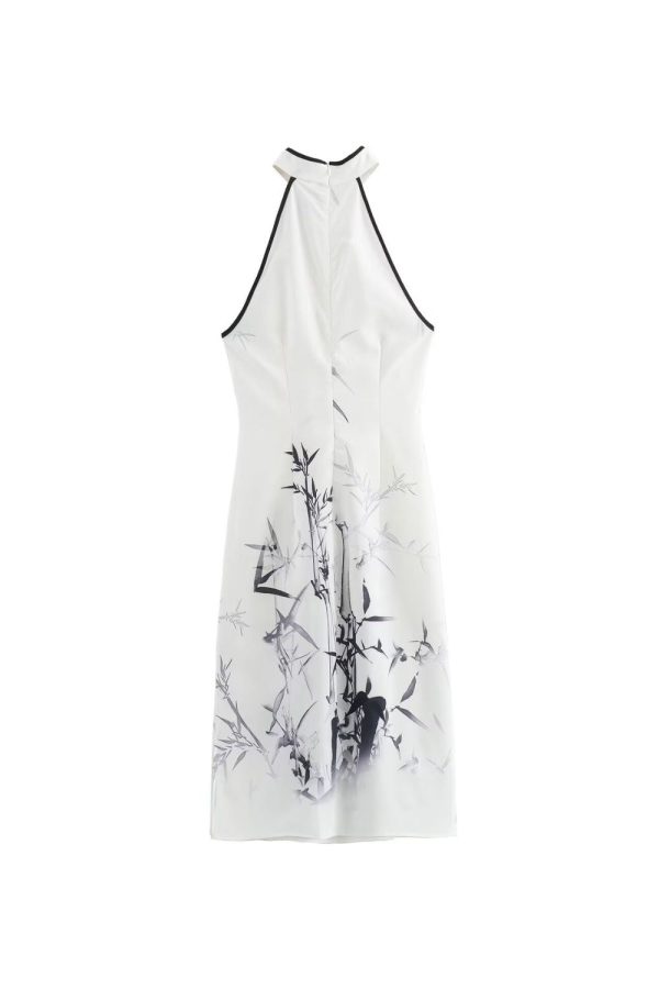 Phoebe  Ink Printing Color-blocked Wrap Dress & Button Closure Wrap skirt Discount - Image 2