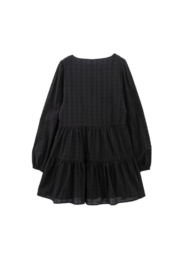 Violet  Cut-out Embroidered V-neck Mini Dress For Discount - Image 2
