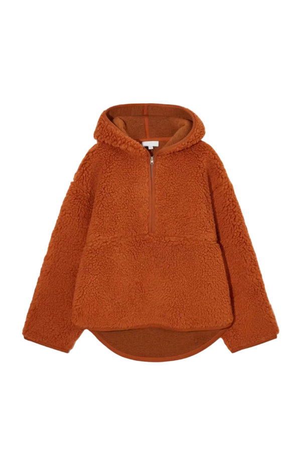 Paige  Half-Zip Hooded Fleece Sweater (2 Colors) Sale