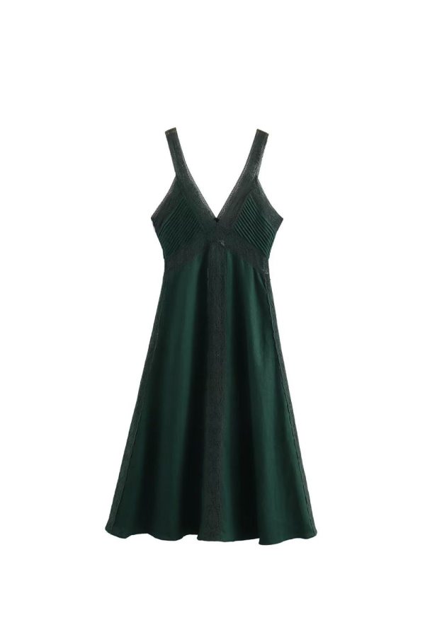 ‘Scarlett’ V-neck Sleeveless Midi Dress Discount