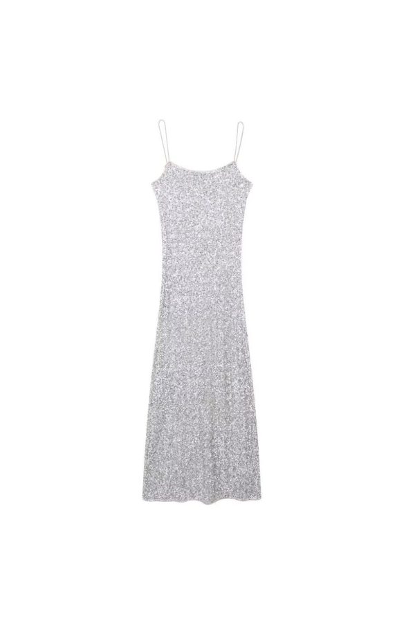 ‘Aurora’ Strappy Sequins Midi Dress （2 Colors) on Sale - Image 2