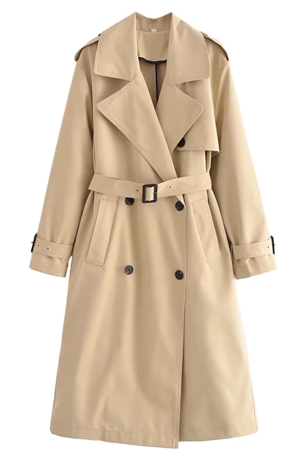 Vanya  Belted Long Windbreaker Coat (2 Colors) Online - Image 2