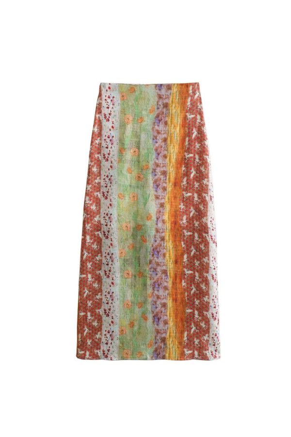 Lucy  Ink Painting Maxi Skirt Fashion