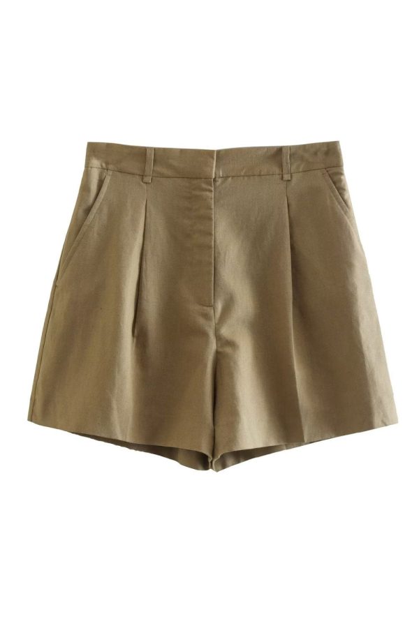 Isabelle  linen blended custom vest casual shorts (eight colour) Cheap - Image 3