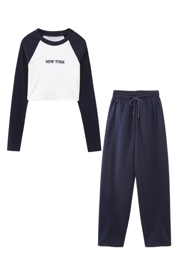 Riley  Ribbed Crop Top & Jogging Pants Set (Sold Separately) Discount
