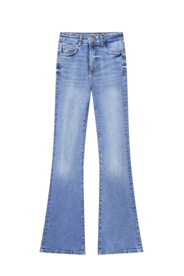 Alina  High-Waist Flared Denim Pants (3 Colors) Online Hot Sale - Image 3