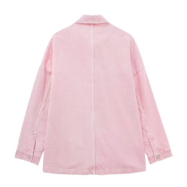‘Kinsley’ Embellished Pocket Denim Jacket Supply - Image 5