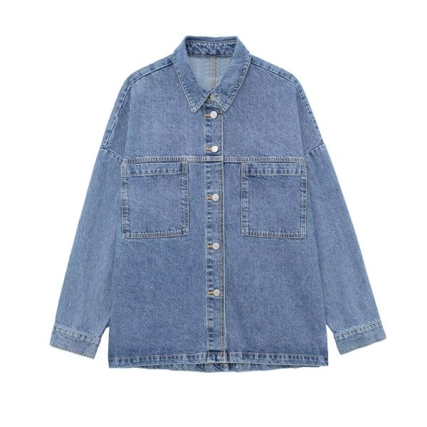 ‘Kinsley’ Embellished Pocket Denim Jacket Supply - Image 2