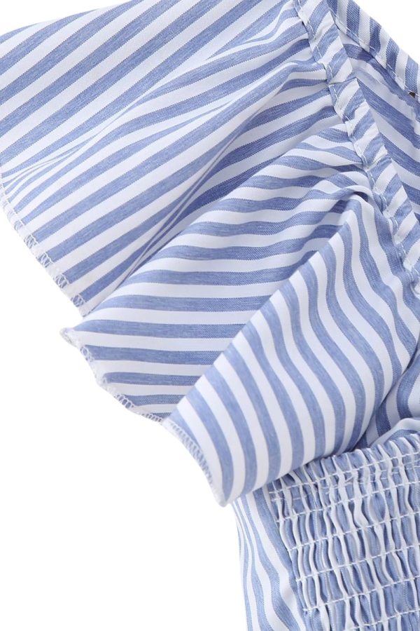 Chloe  Striped Short Top & Cake Skirt Midi Dress Set Online Sale - Image 5