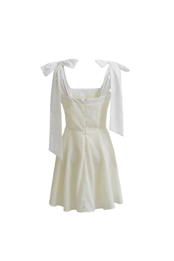 Tahlia  Bow Tie Tank Straps A-Line Midi Dress （2 color） For Discount - Image 5