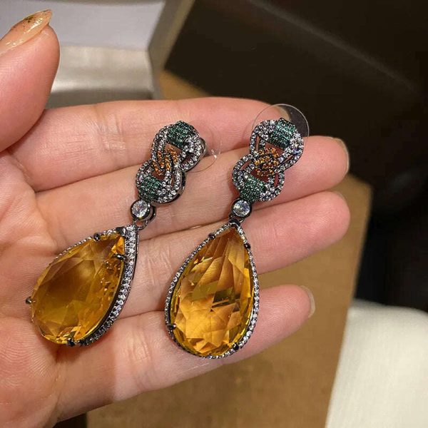 Transparent Crystal Large Water Droplet Pendant Earrings Exquisite Elegant Luxurious Women Jewelry Sparkling Statement Pieces Online Hot Sale - Image 4